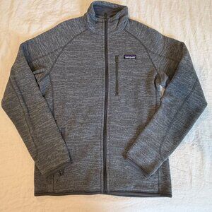 Patagonia Full Zip Fleece Jacket Mens Medium Gray Outdoor Lightweight Jacket